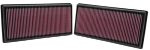 Land Rover Discovery Air Filter - K&N Engineering - High-Flow Drop-In, Oiled Cotton, Washable/Reusable (2 per box) - `10-`13